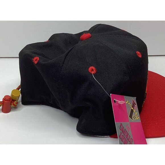 San Francisco 49ers Hat #1 Apparel Men's Vintage 90s Drawstring Red Black - Picture 9 of 15